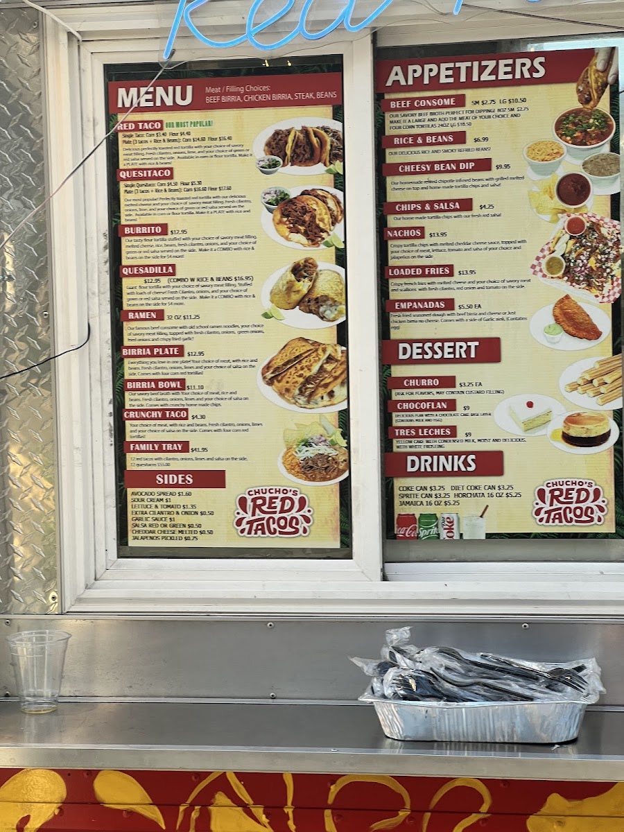 Chucho’s Red Tacos | West Allis Photo Menu 1