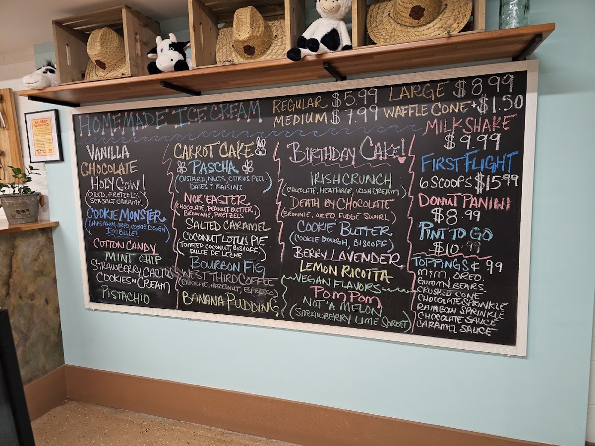 Holy Cow Creamery Photo Menu 1