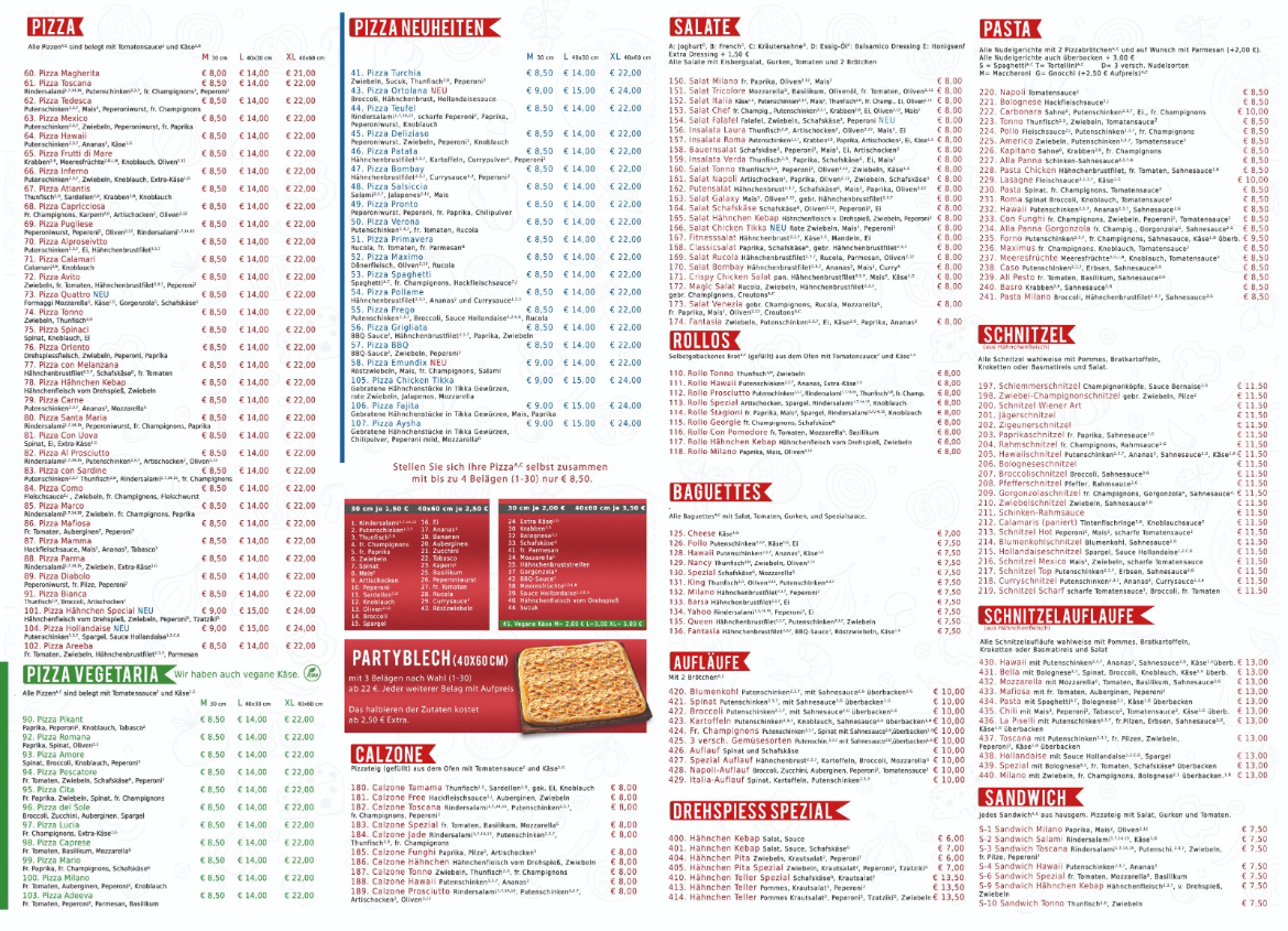Pizzeria Milano Gießen Photo Menu 2