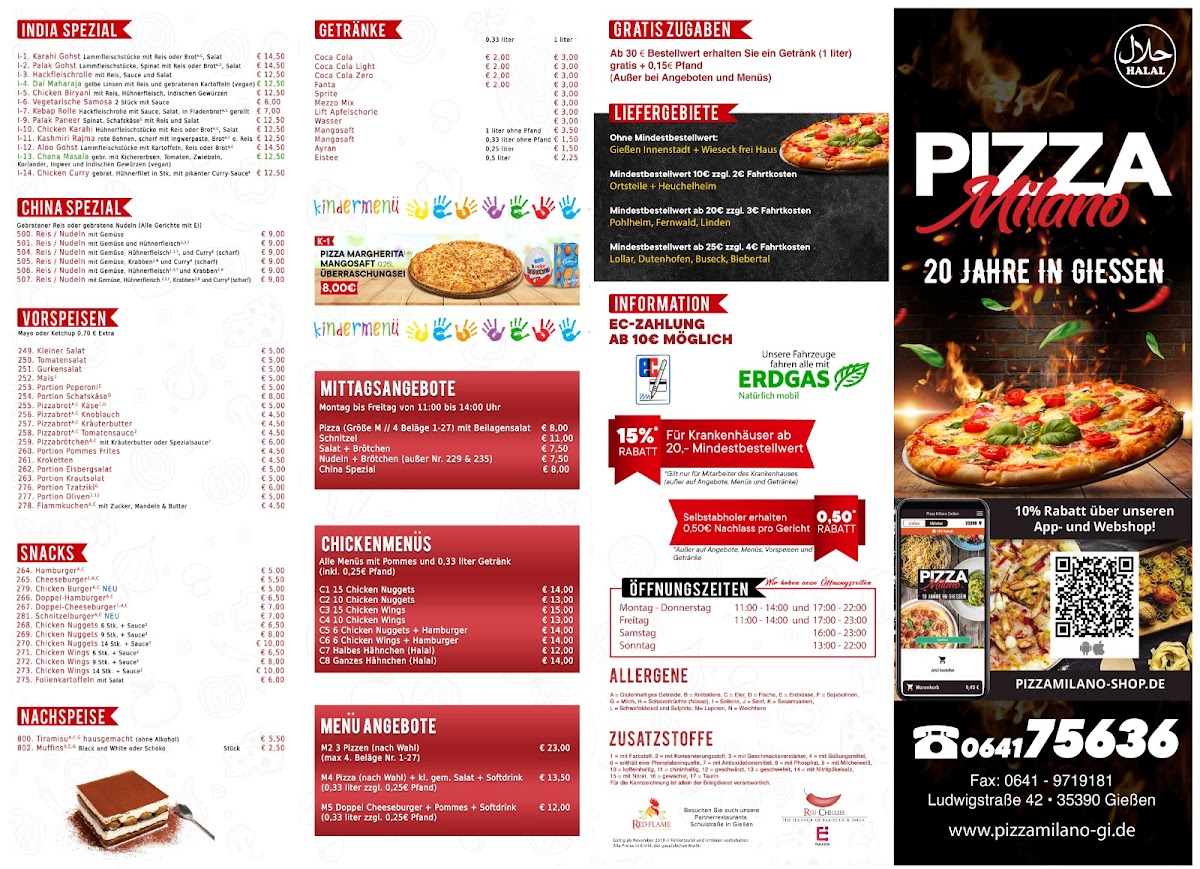 Pizzeria Milano Gießen Photo Menu 3