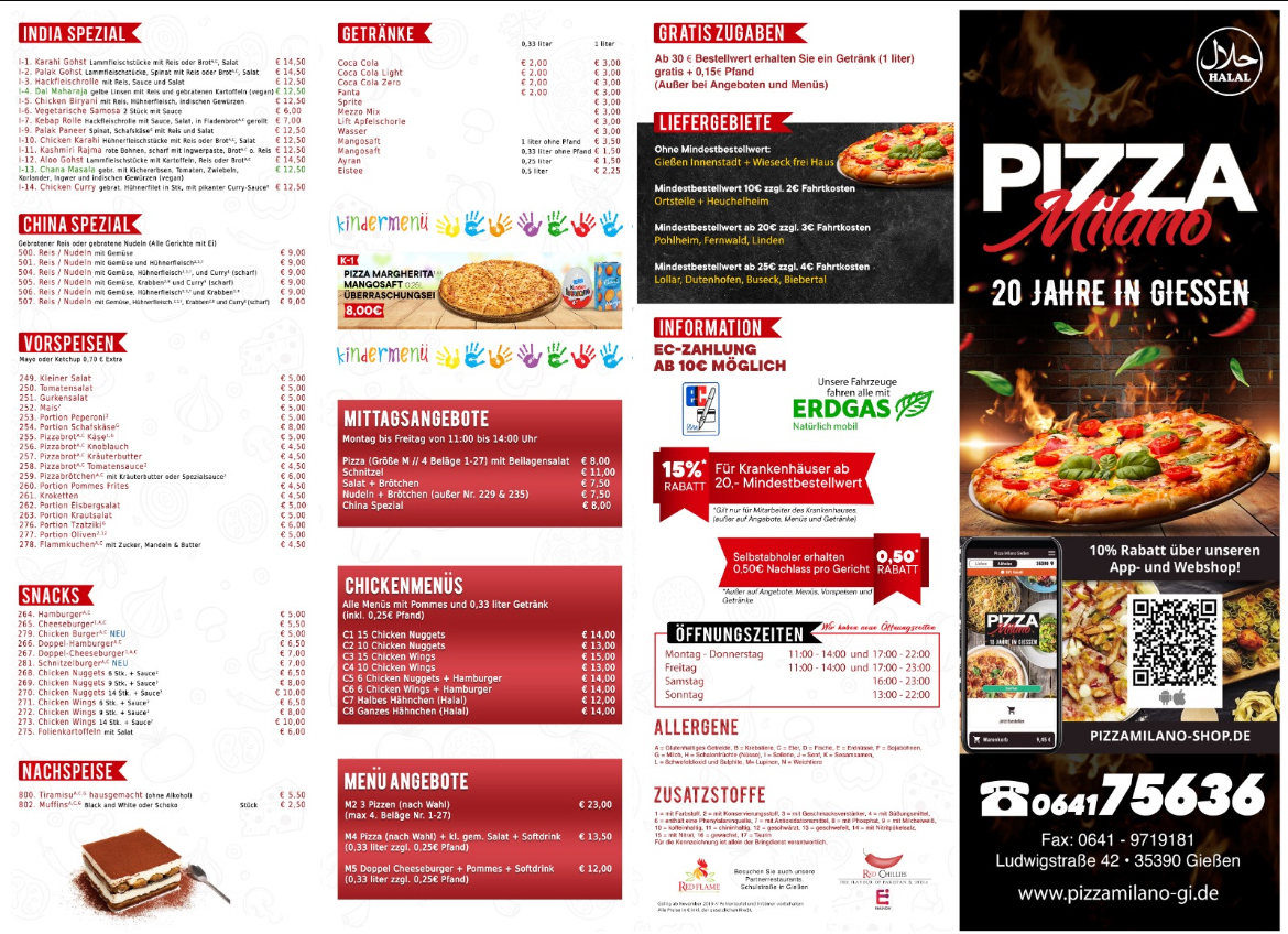 Pizzeria Milano Gießen Photo Menu 4