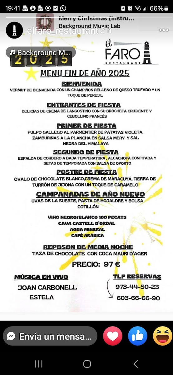 Restaurant El Faro Photo Menu 3