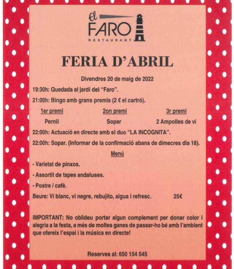 Restaurant El Faro Photo Menu 8