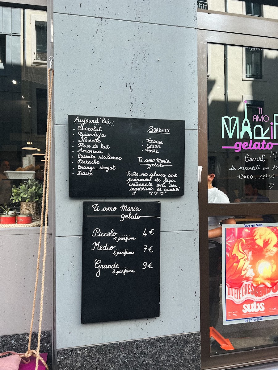 Ti amo Maria Gelato Photo Menu 2