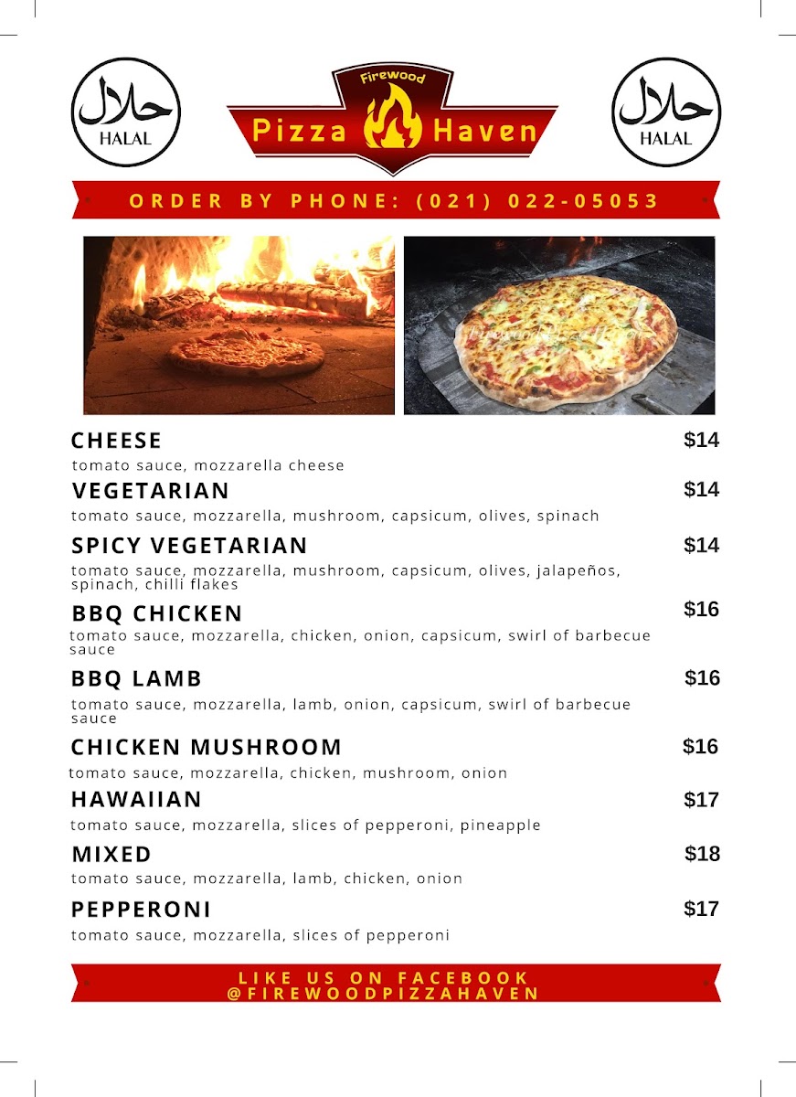 Firewood Pizza Haven Photo Menu 9