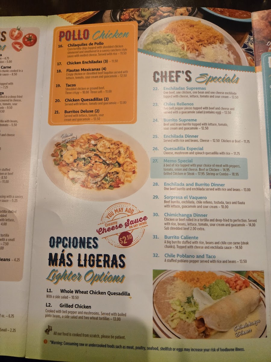El Vaquero Mexican Restaurant Photo Menu 3