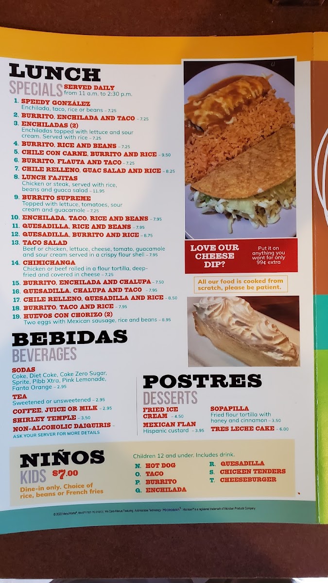 El Vaquero Mexican Restaurant Photo Menu 6