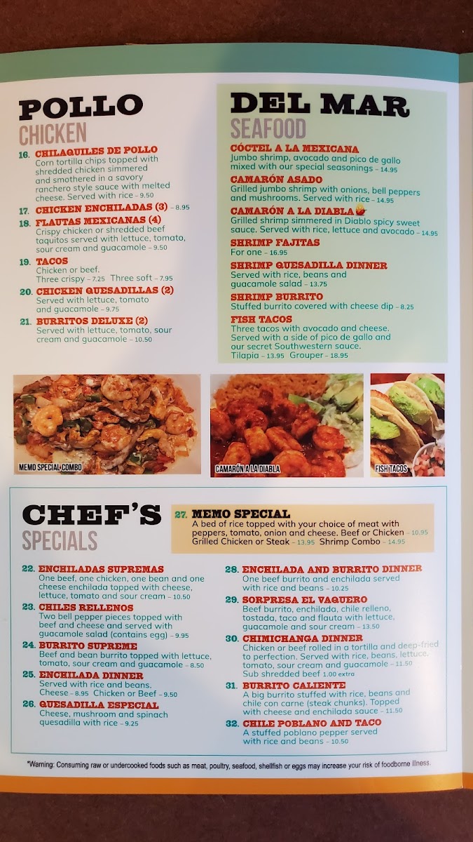 El Vaquero Mexican Restaurant Photo Menu 7