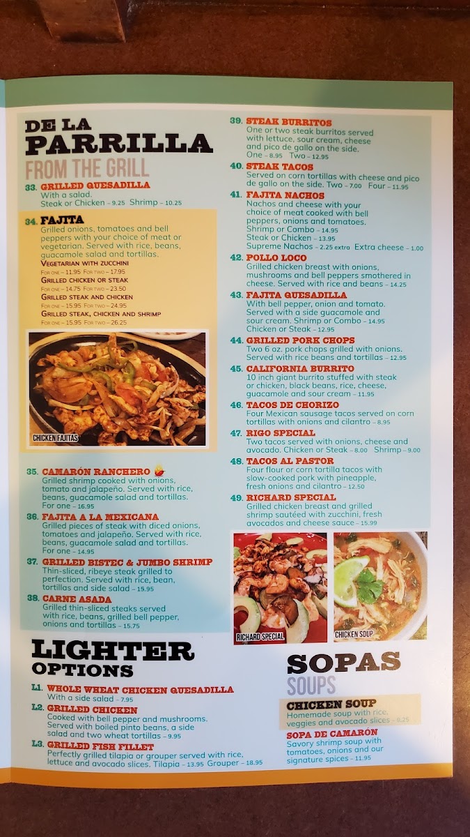 El Vaquero Mexican Restaurant Photo Menu 9