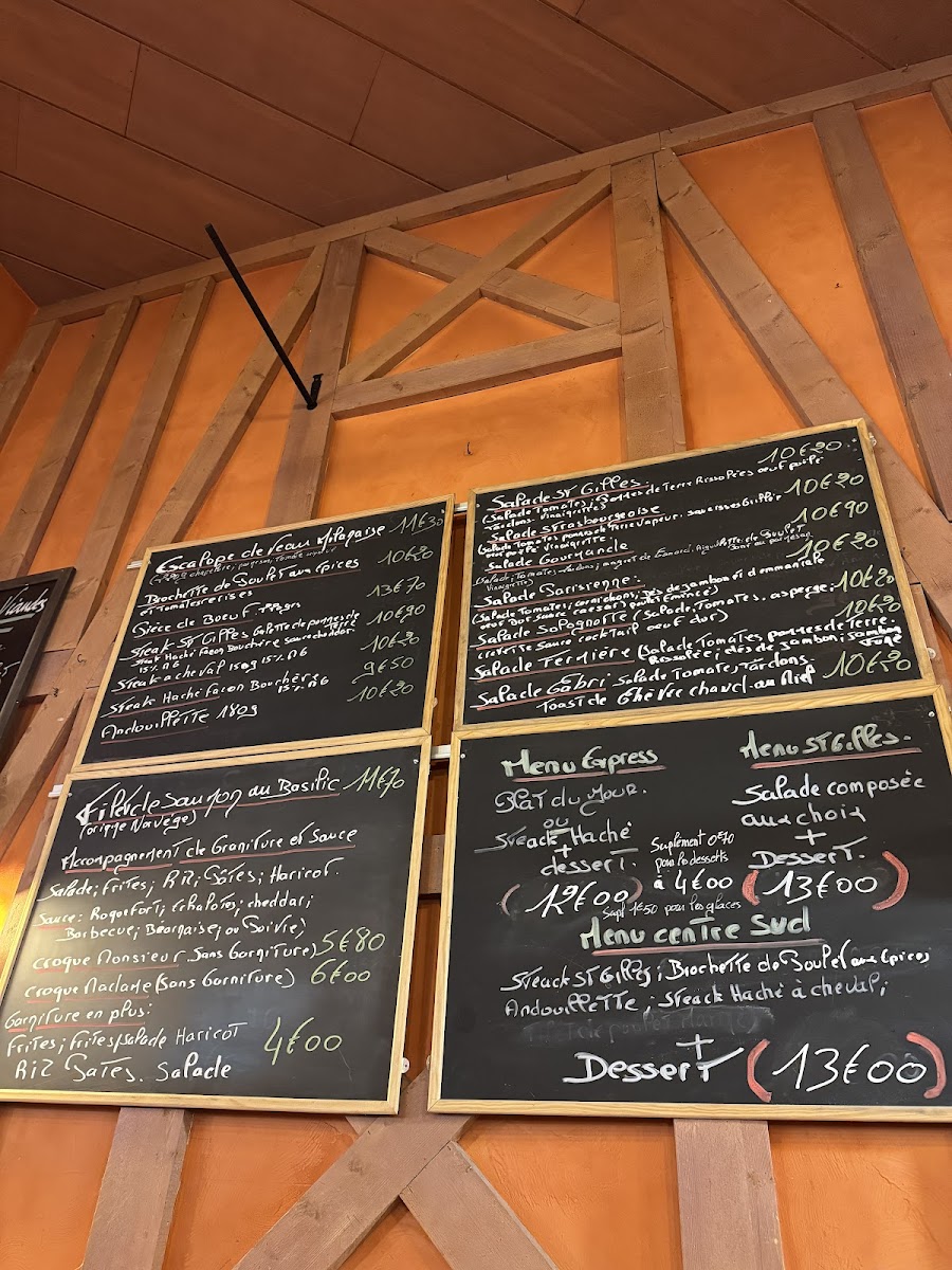 St Gilles Café Photo Menu 1
