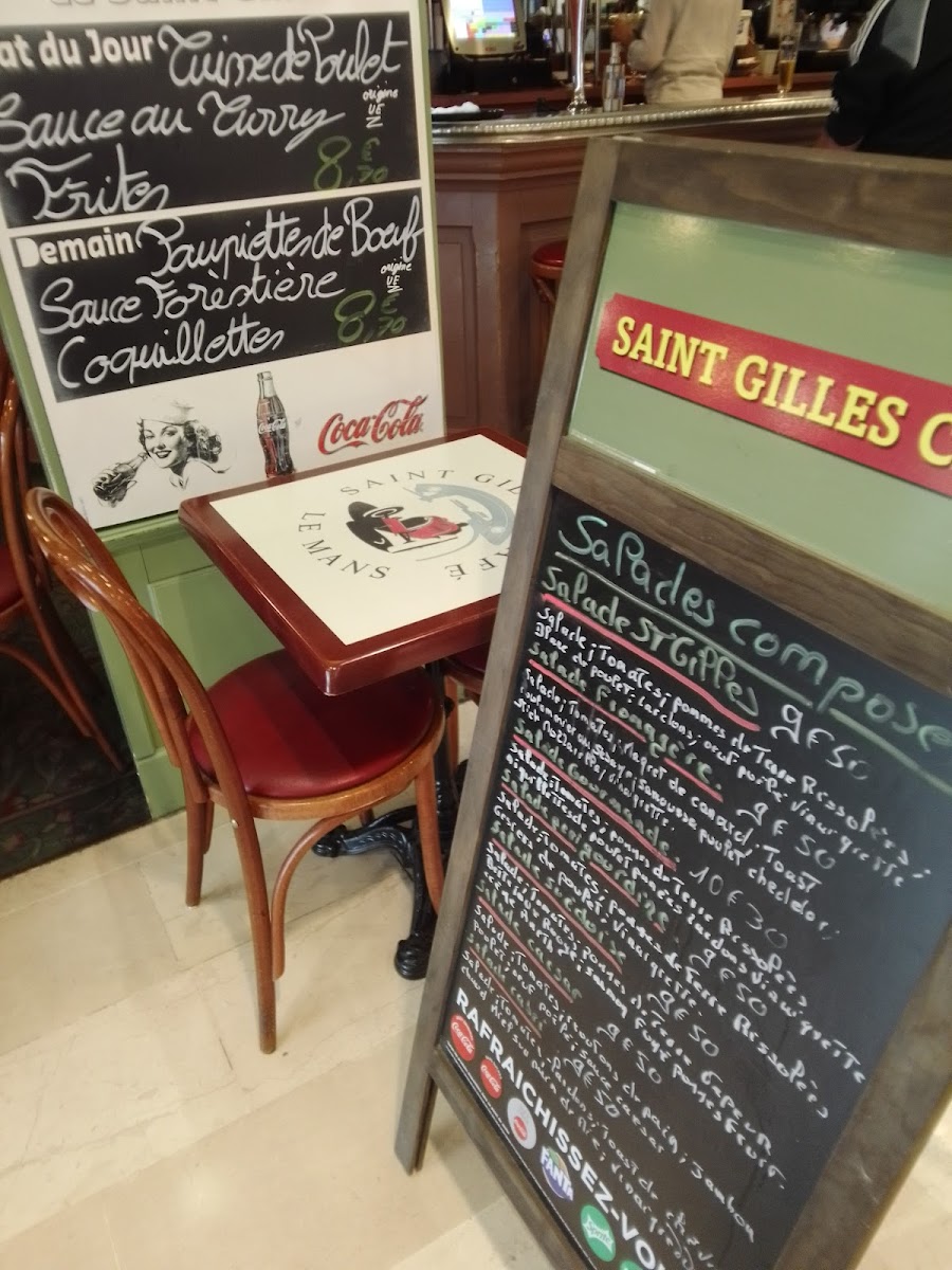 St Gilles Café Photo Menu 2