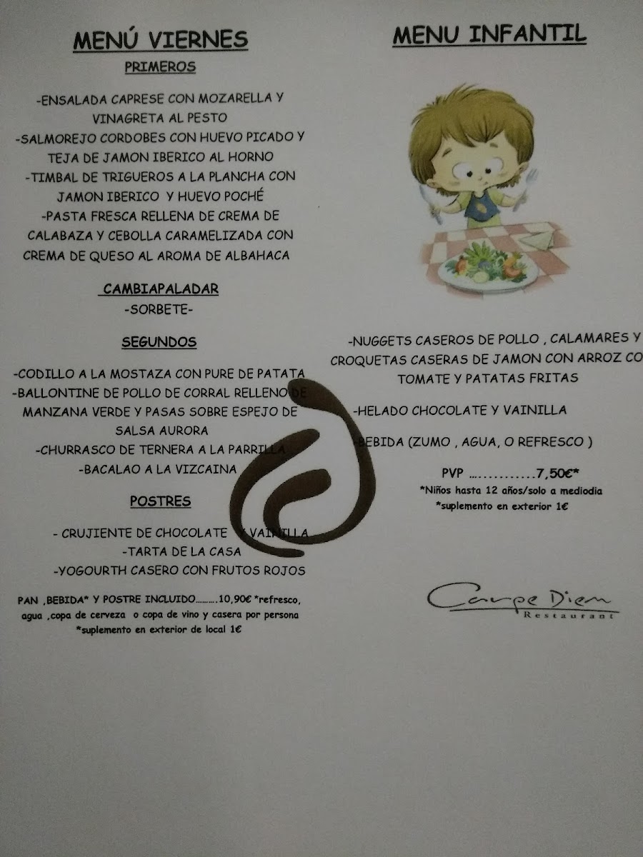 Carpe Diem Restaurant Photo Menu 5