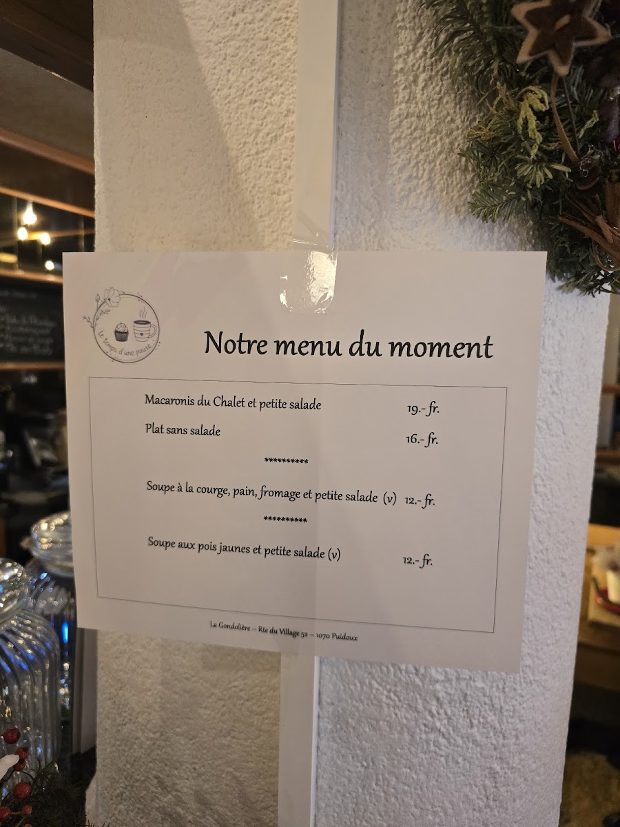 Gondoliere Photo Menu 1