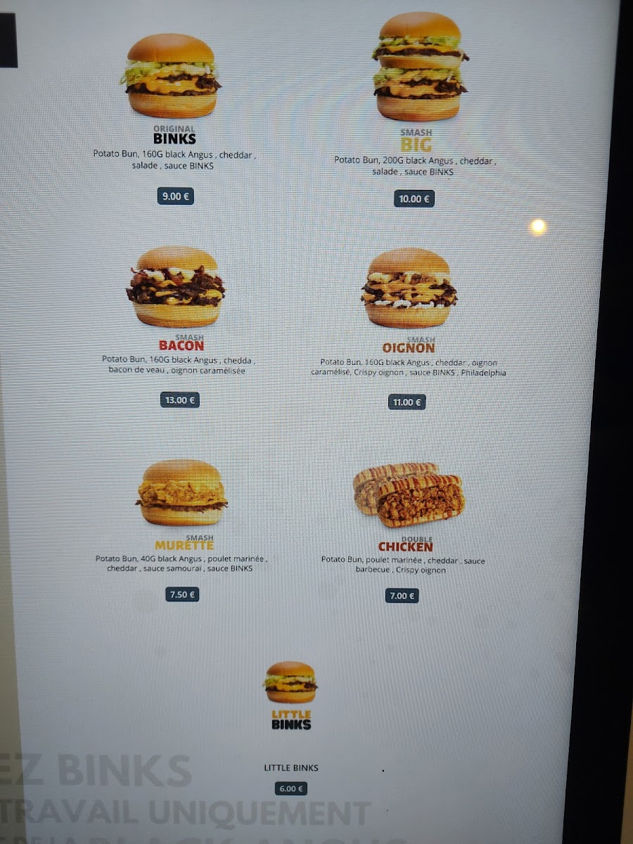 BINKS Photo Menu 2