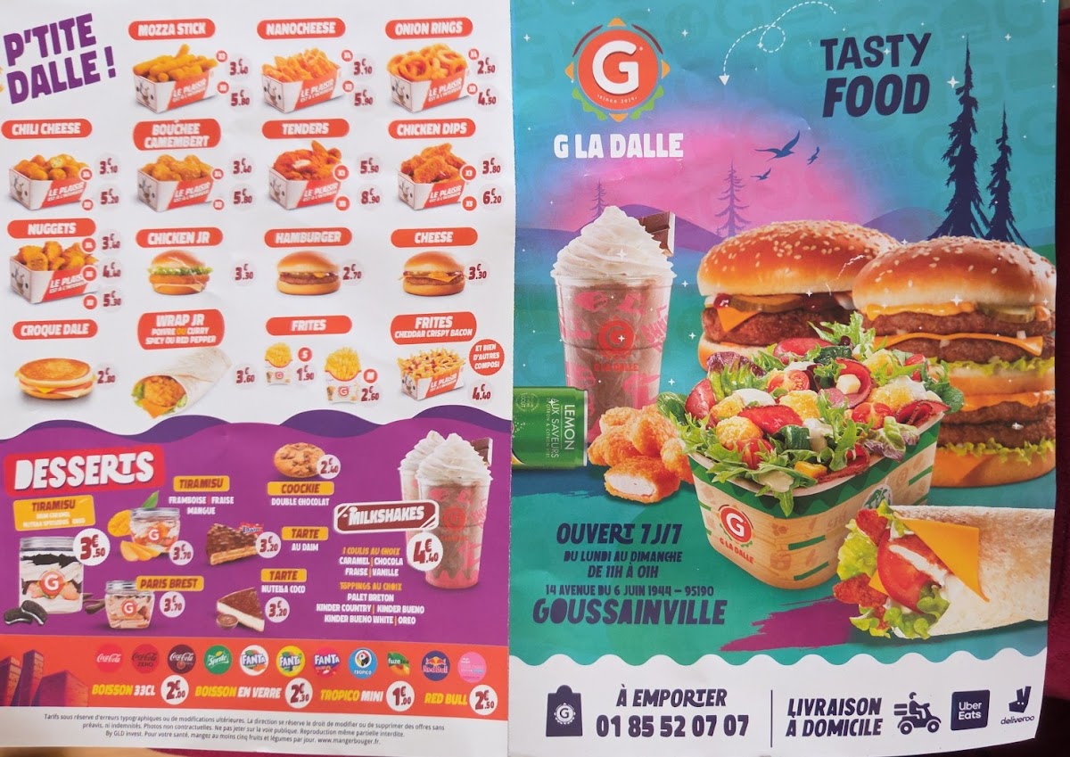 G LA DALLE - Goussainville Photo Menu 4