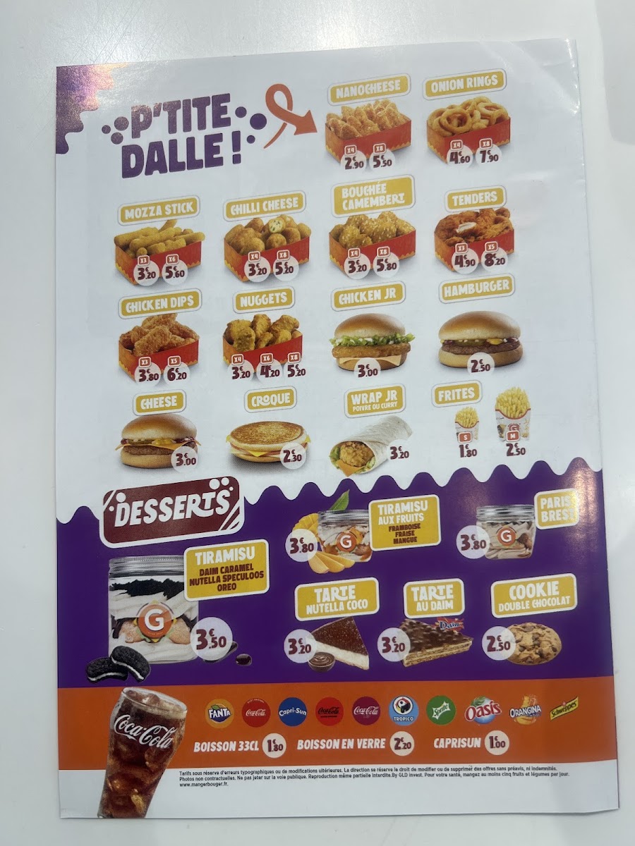 G LA DALLE - Goussainville Photo Menu 6