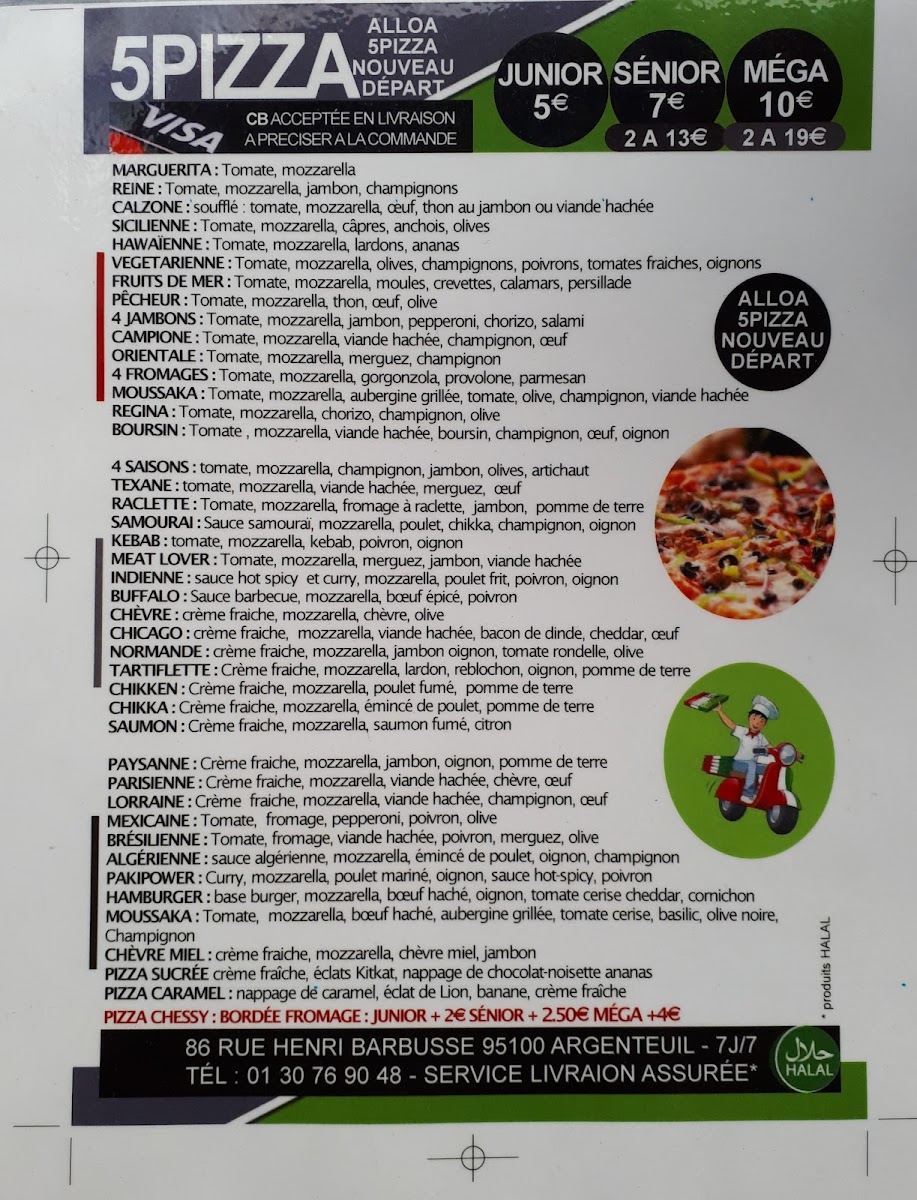 5 Pizza Photo Menu 2