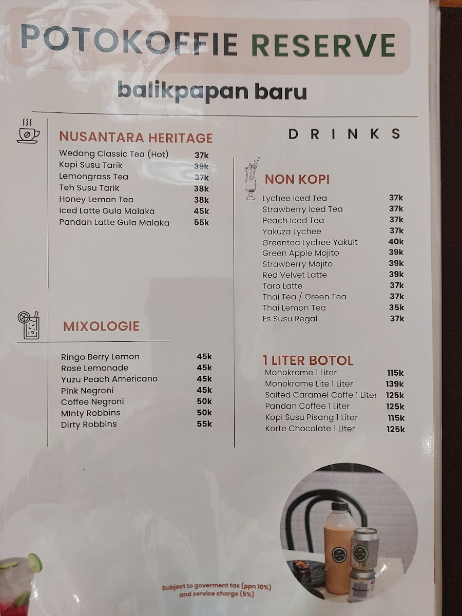 Potokoffie Reserve Photo Menu 3