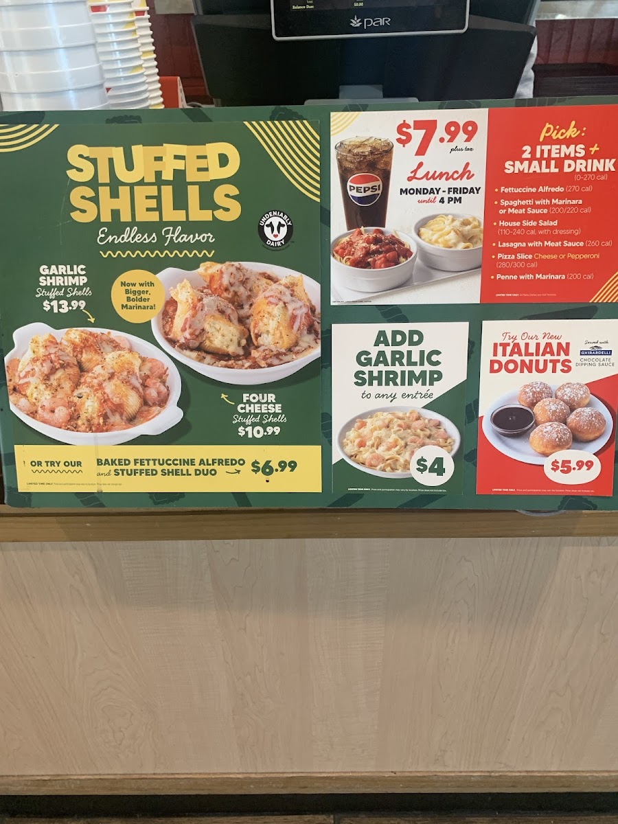 Fazoli's Photo Menu 1
