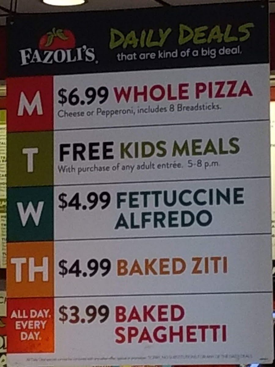 Fazoli's Photo Menu 10