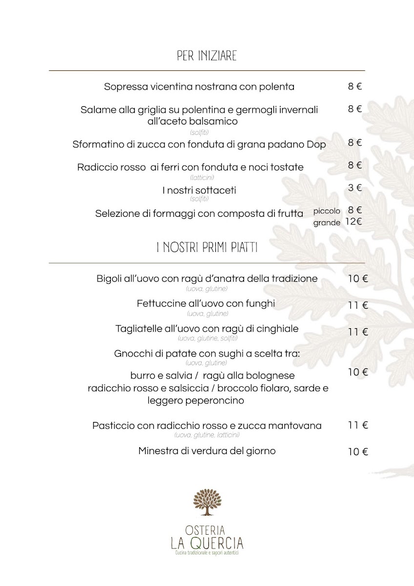 Osteria La Quercia Photo Menu 4