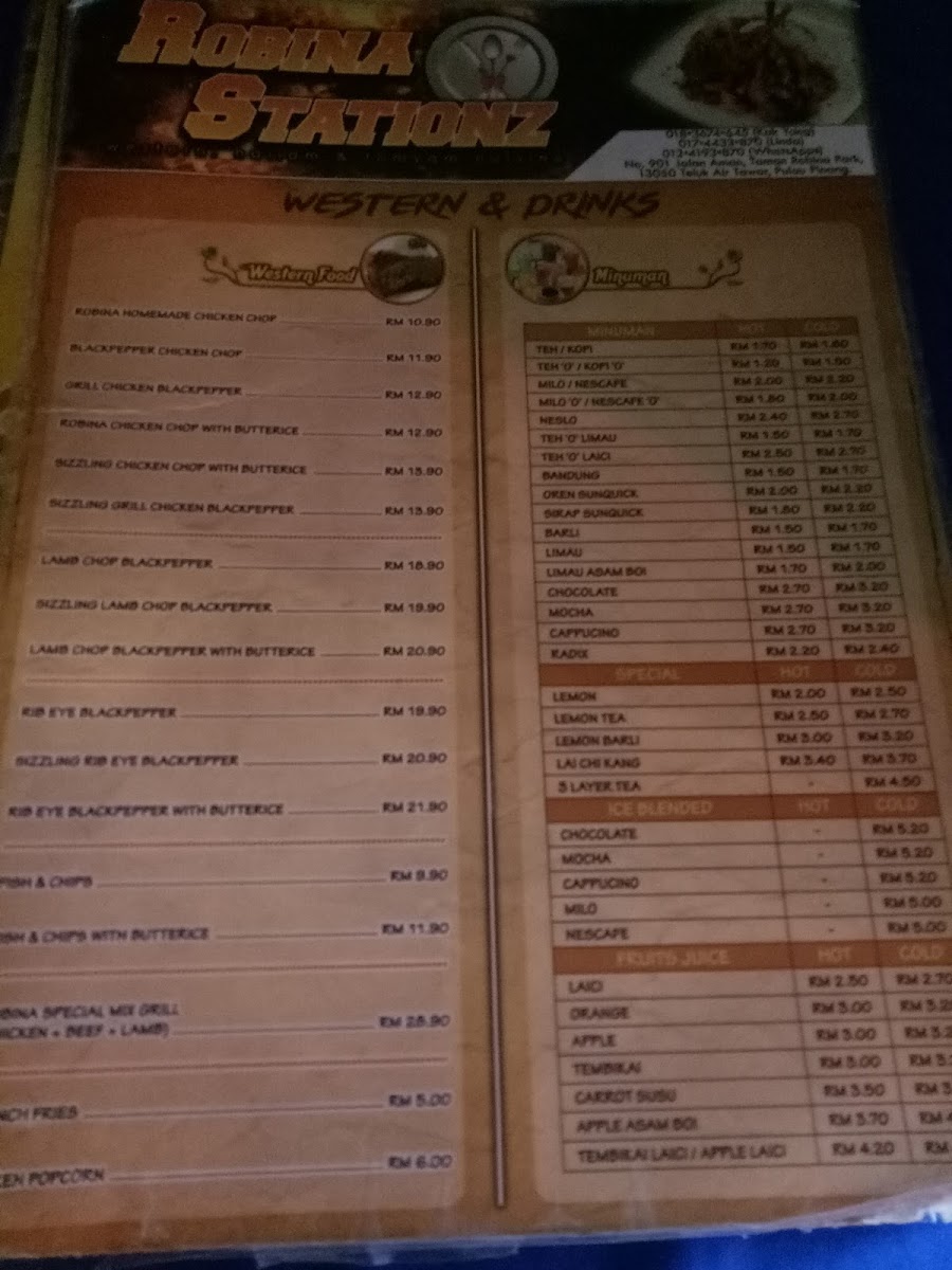 Restoran Robina Stationz Photo Menu 3