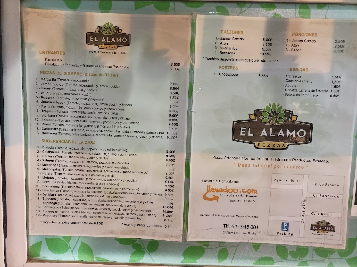 Pizzas El Alamo Photo Menu 1