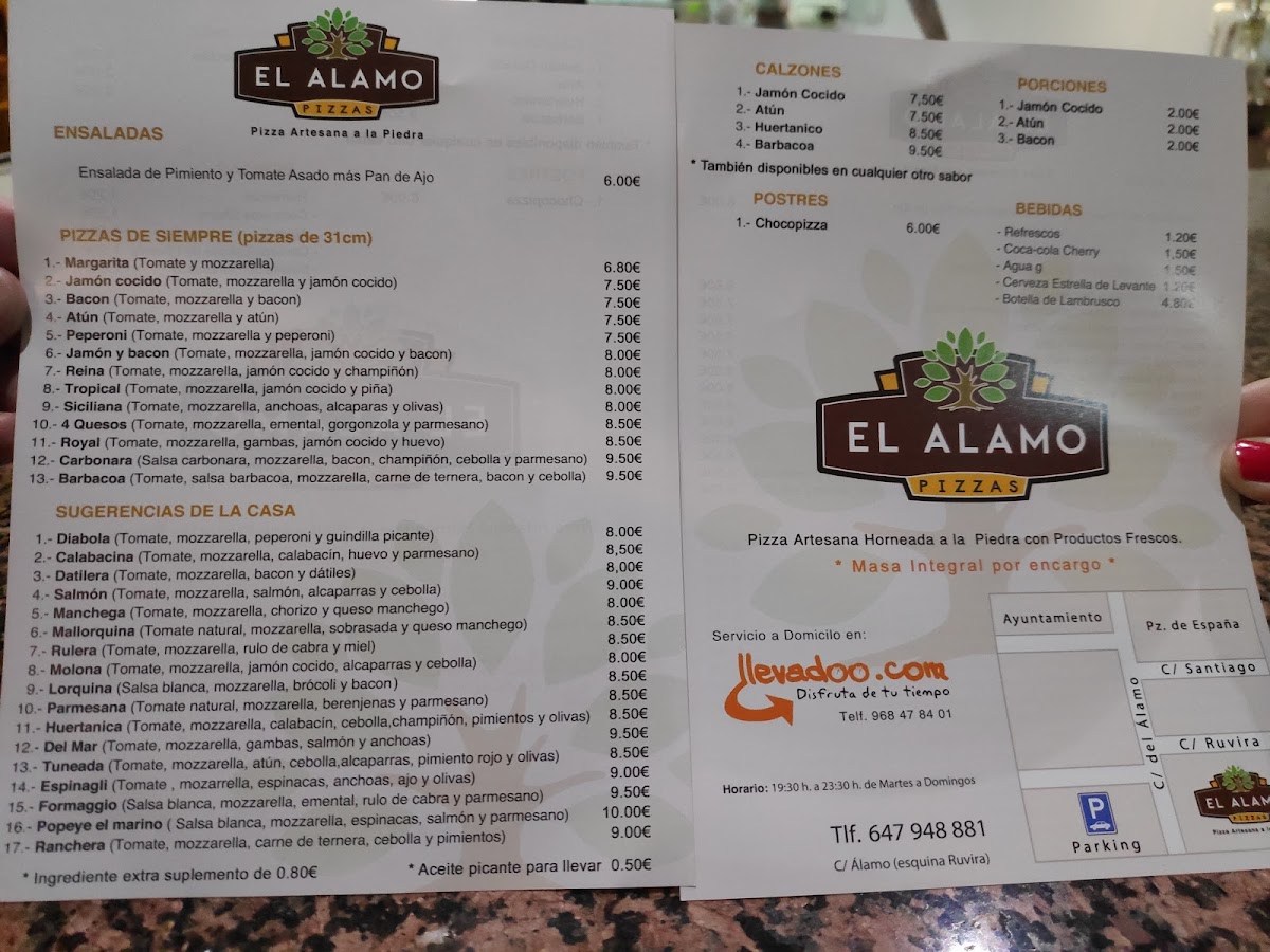 Pizzas El Alamo Photo Menu 2