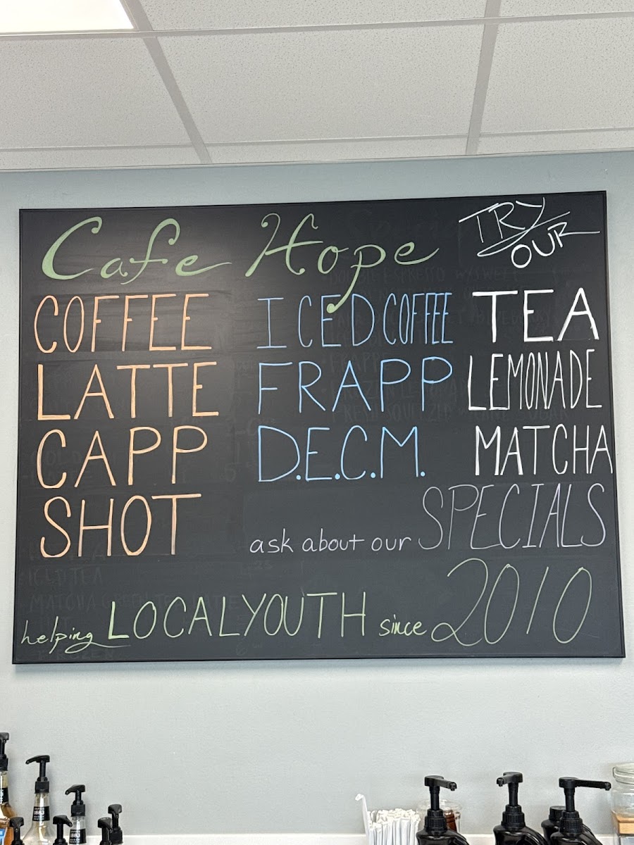 Cafe Hope Coffee Shop and Eatery Photo Menu 6