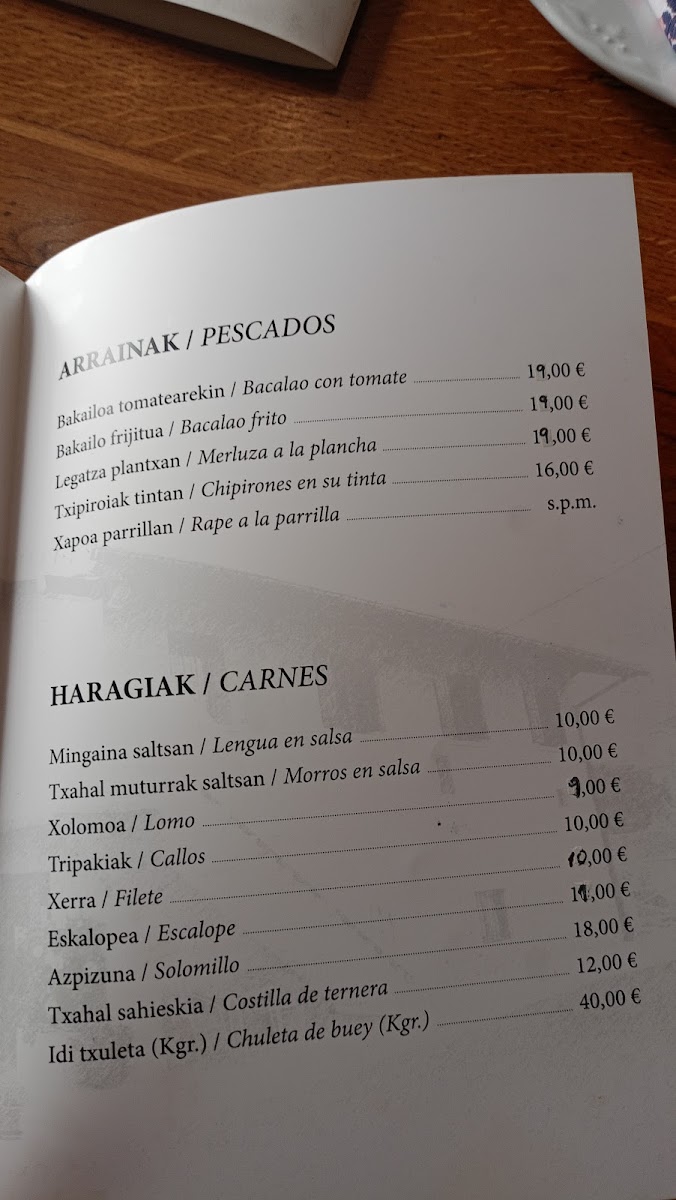 Restaurante Frantxilla Photo Menu 2