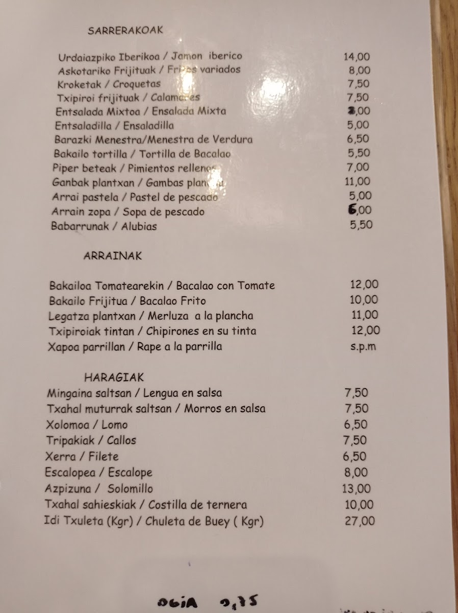 Restaurante Frantxilla Photo Menu 5