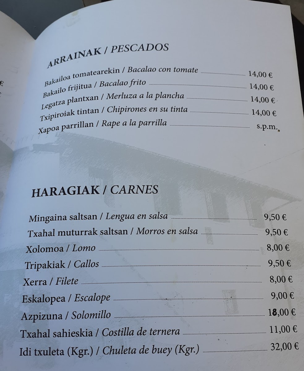 Restaurante Frantxilla Photo Menu 9