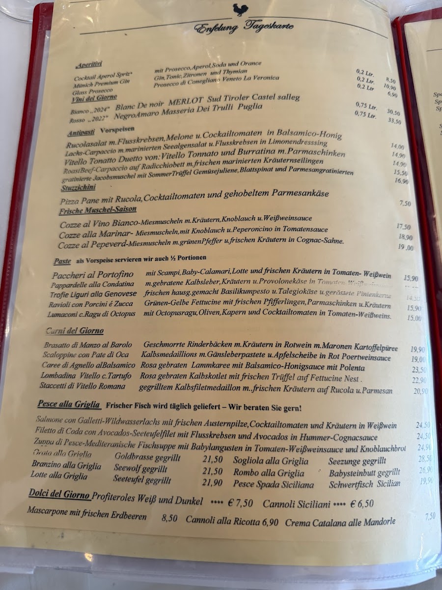 RESTAURANT AL GALLO NERO STARNBERG Photo Menu 6