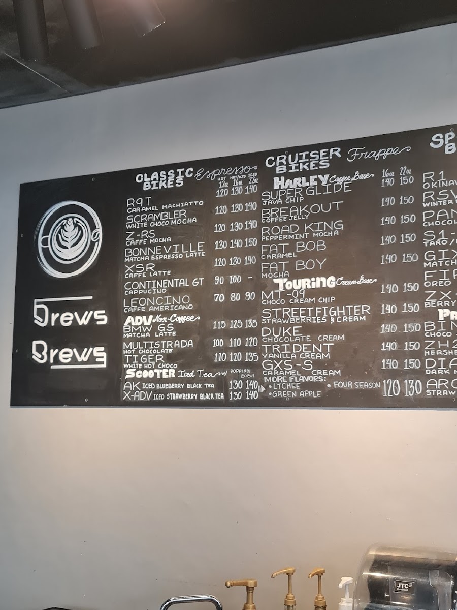 Drews Brews Padre Garcia Branch Photo Menu 3