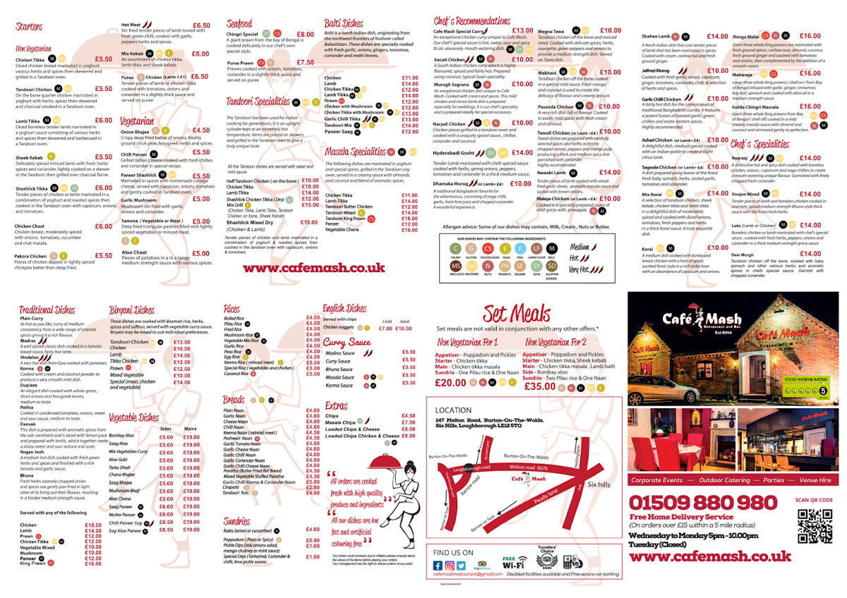 Cafe Mash Photo Menu 1