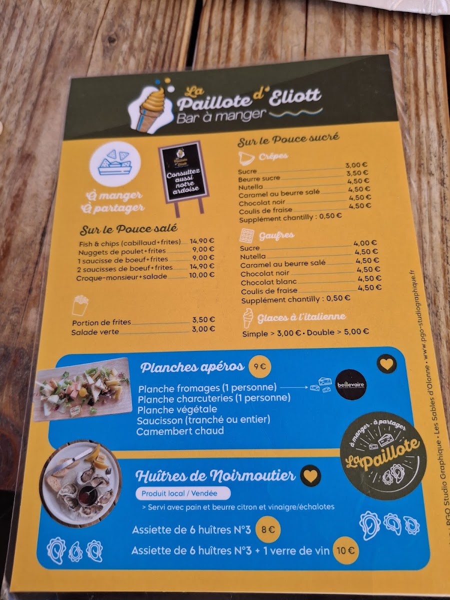 La paillote d'Eliott Photo Menu 3
