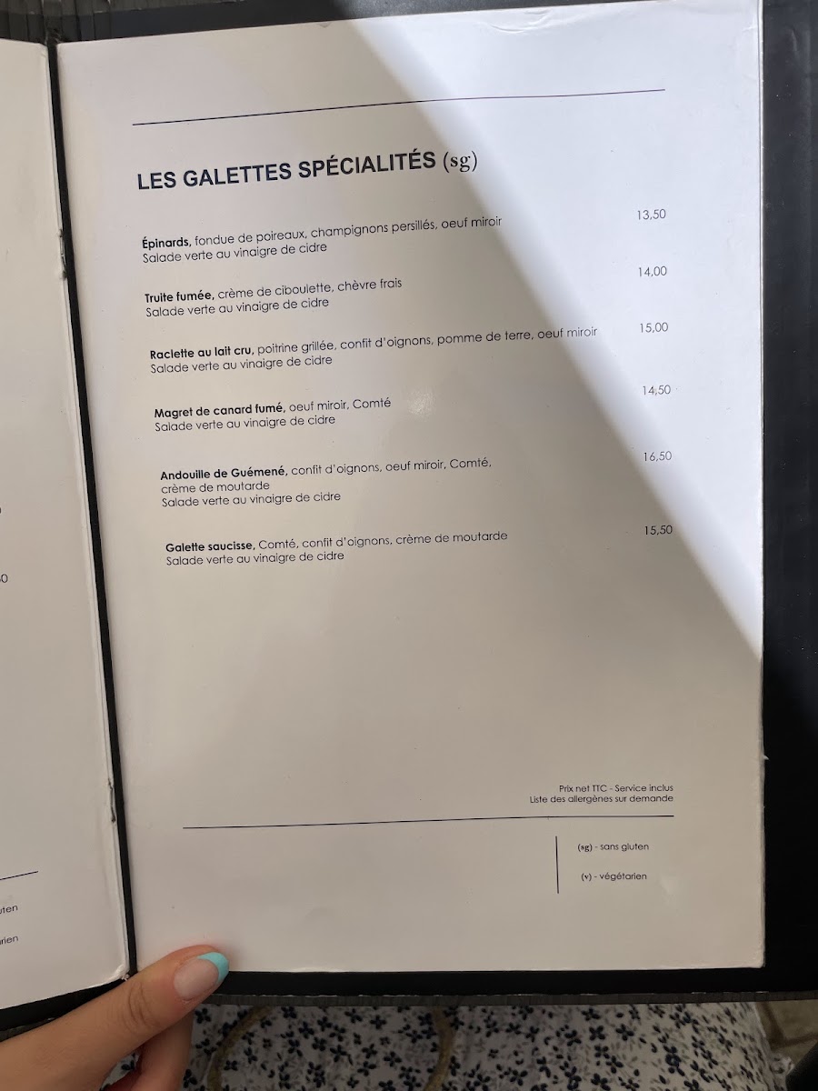 La Crêperie Bourk-en-Brest Photo Menu 5