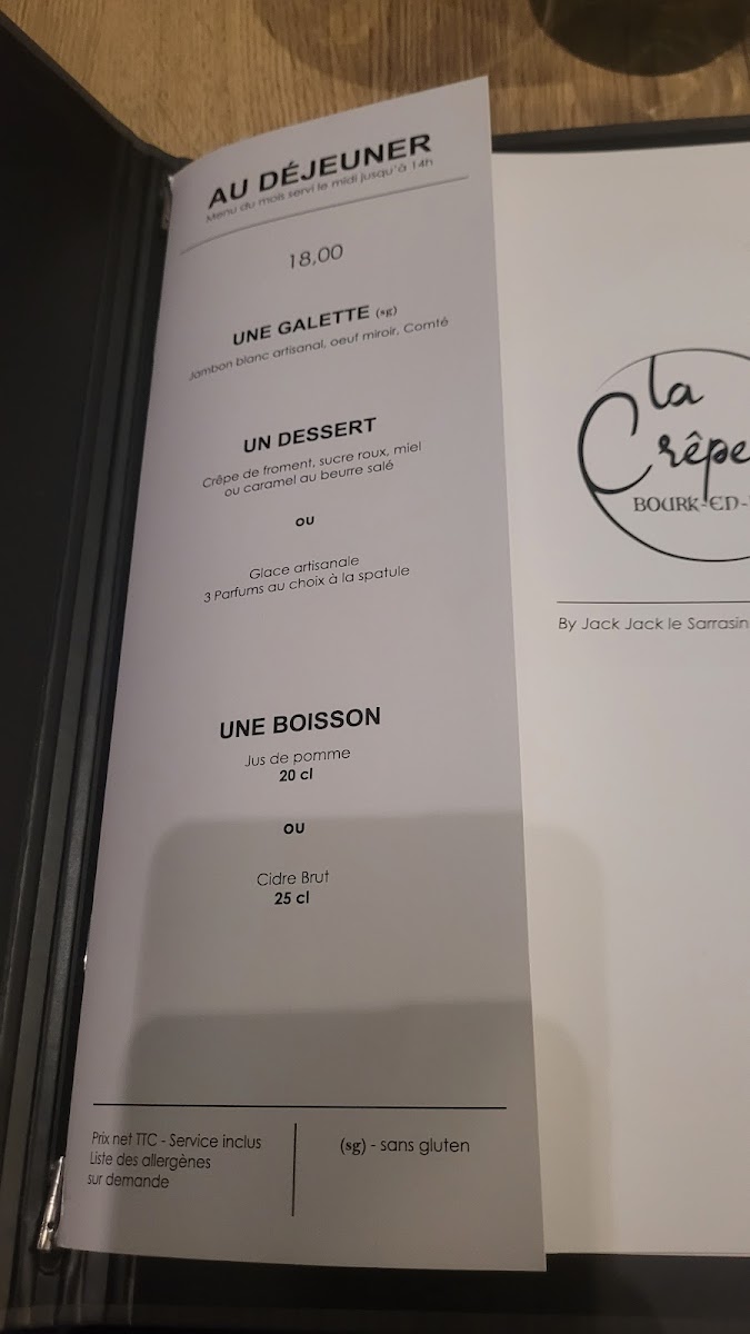 La Crêperie Bourk-en-Brest Photo Menu 8