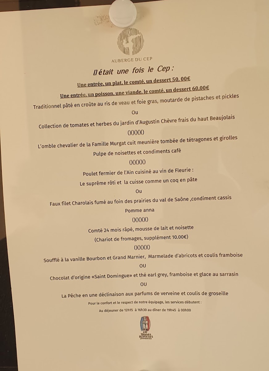 Auberge du Cep Photo Menu 7