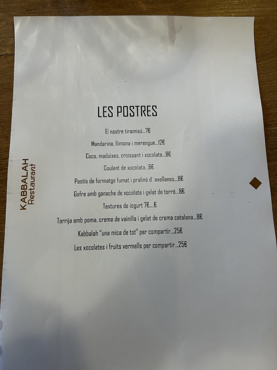Kabbalah Restaurant Photo Menu 5