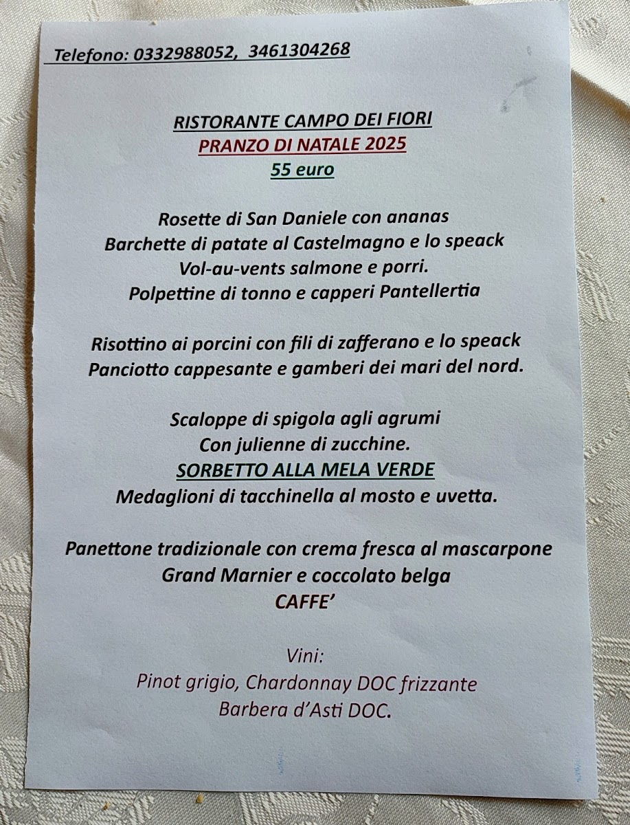 Ristorante Campo dei fiori Photo Menu 1