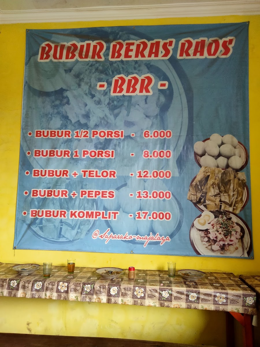 Bubur Beras Raos Photo Menu 1