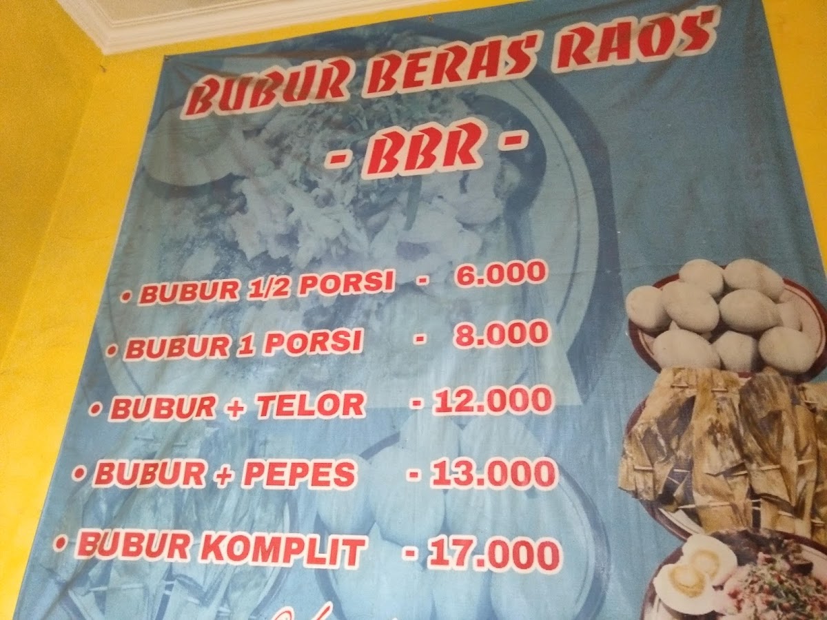 Bubur Beras Raos Photo Menu 2