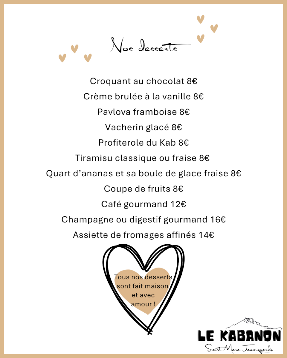 Le Kabanon des Ecuries de l'Aube Photo Menu 4