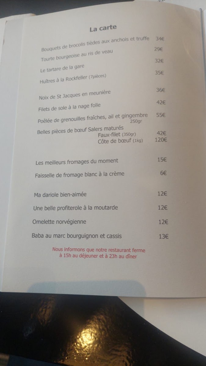 Le Central Photo Menu 7