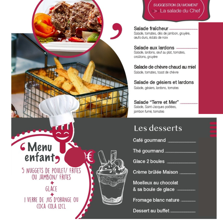 La P'tite Fringale Photo Menu 1