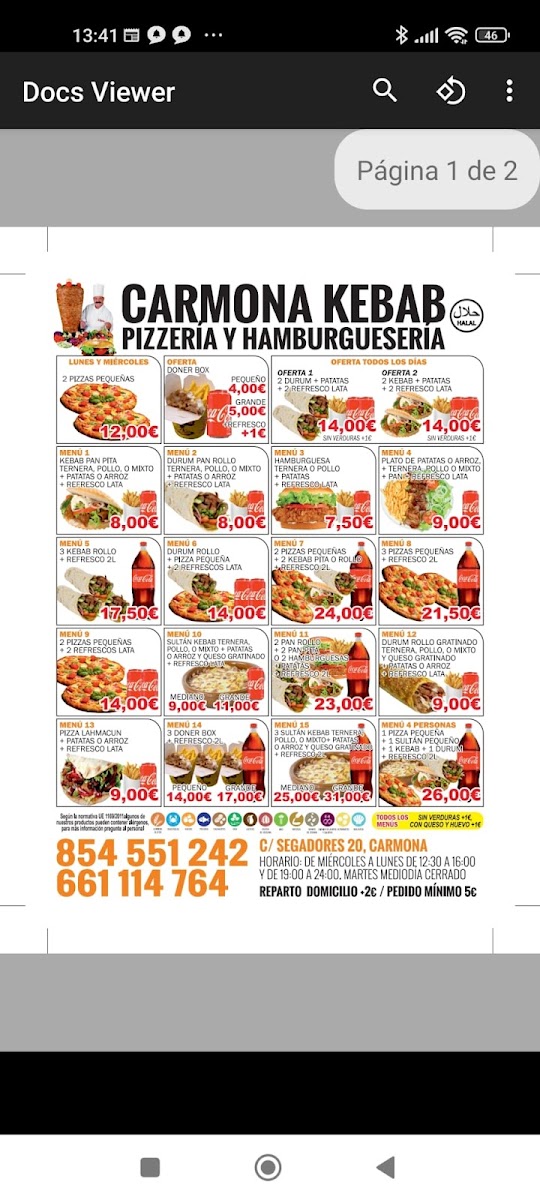 Carmona kebab Photo Menu 1