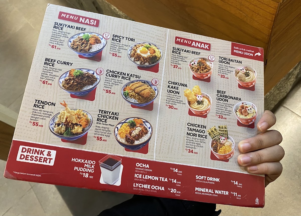 Marugame Udon Kaliurang Yogyakarta Photo Menu 2
