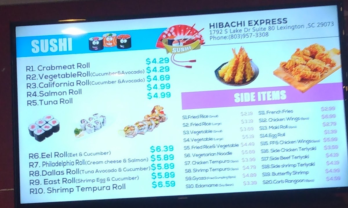 Hibachi Express Photo Menu 10
