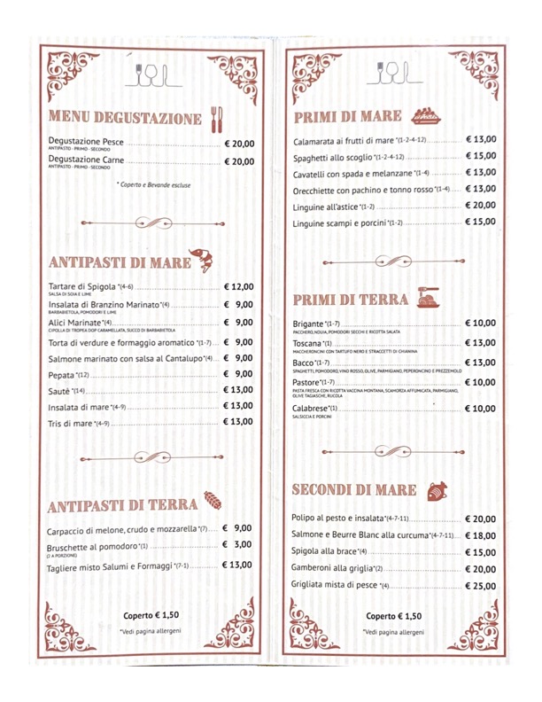 Osteria N° 1 Ristorante•Pizzeria•Braceria Photo Menu 3